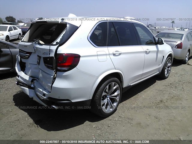 5UXKR0C58F0P18148 - 2015 BMW X5 XDRIVE35I WHITE photo 4