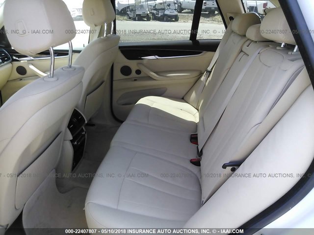 5UXKR0C58F0P18148 - 2015 BMW X5 XDRIVE35I WHITE photo 8
