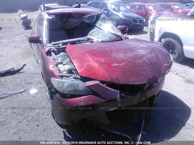 JM1BK32G481116614 - 2008 MAZDA 3 I RED photo 6