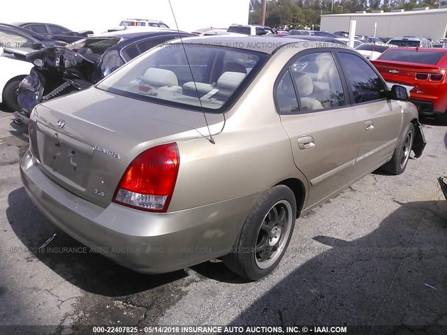 KMHDN45D53U667189 - 2003 HYUNDAI ELANTRA GLS/GT Champagne photo 4