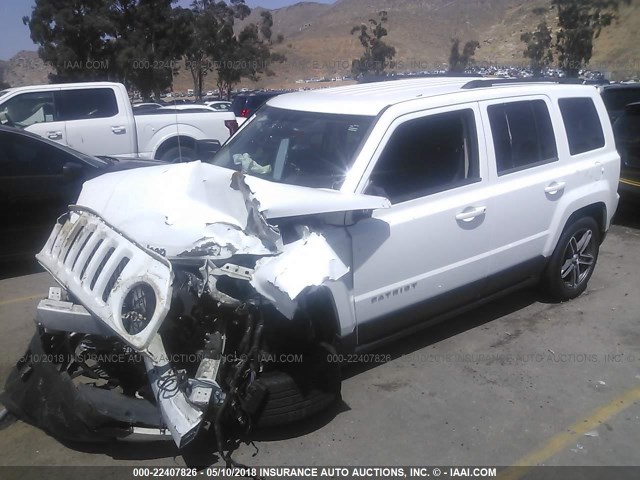 1C4NJPFA6ED515239 - 2014 JEEP PATRIOT LATITUDE WHITE photo 2