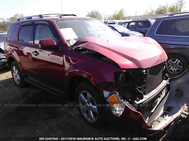 1FMCU0EG1AKA10576 - 2010 FORD ESCAPE LIMITED RED photo 1