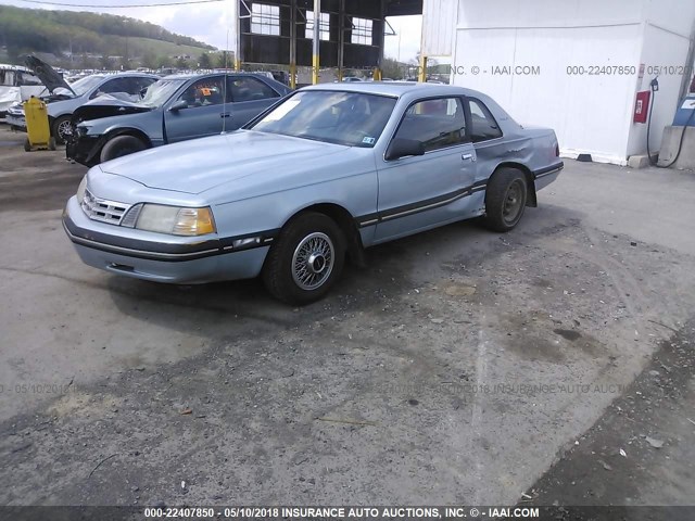 1FABP6039HH183824 - 1987 FORD THUNDERBIRD  BLUE photo 2