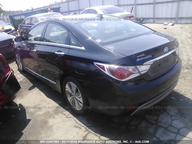 KMHEC4A4XDA068260 - 2013 HYUNDAI SONATA HYBRID BLACK photo 3