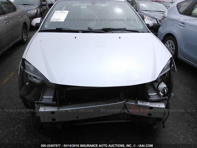 1G2ZA5EK8A4119974 - 2010 PONTIAC G6 SILVER photo 6