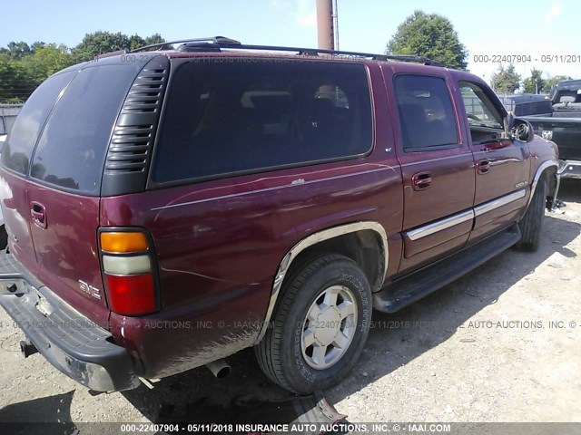 3GKEC16Z94G161428 - 2004 GMC YUKON XL C1500 MAROON photo 4