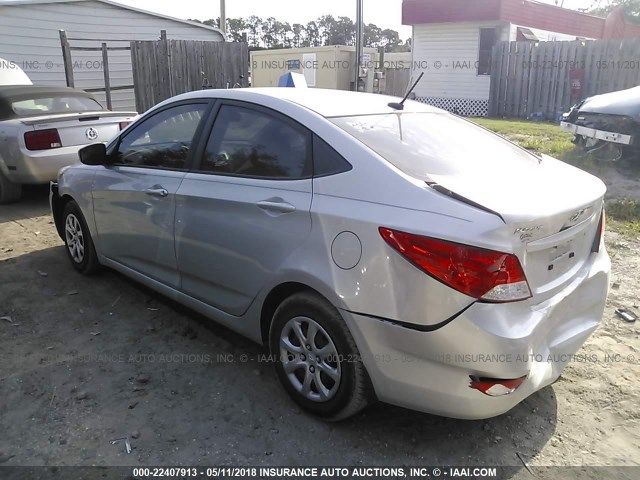 KMHCT4AE7DU534368 - 2013 HYUNDAI ACCENT GLS/GS SILVER photo 3