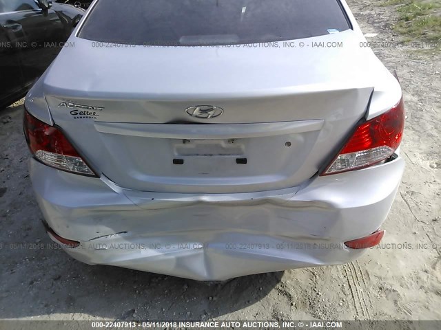 KMHCT4AE7DU534368 - 2013 HYUNDAI ACCENT GLS/GS SILVER photo 6