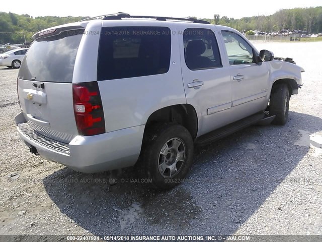 1GNFC13J77R108432 - 2007 CHEVROLET TAHOE C1500 SILVER photo 4