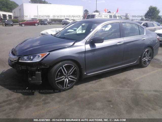 1HGCR2F56GA239365 - 2016 HONDA ACCORD SPORT 灰色 照片 2