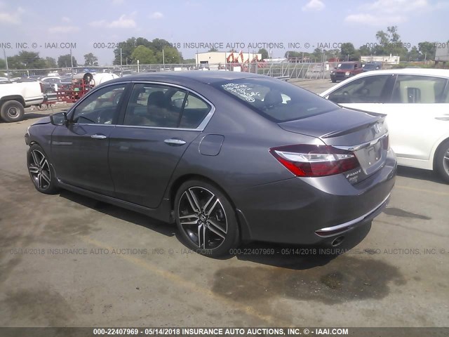 1HGCR2F56GA239365 - 2016 HONDA ACCORD SPORT GRAY photo 3