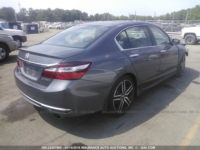 1HGCR2F56GA239365 - 2016 HONDA ACCORD SPORT 灰色 照片 4