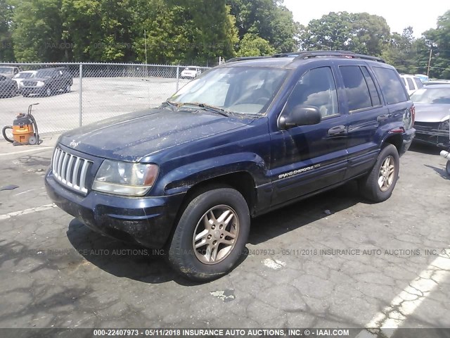 1J4GW48SX4C244179 - 2004 JEEP GRAND CHEROKEE LAREDO/COLUMBIA/FREEDOM BLUE photo 2