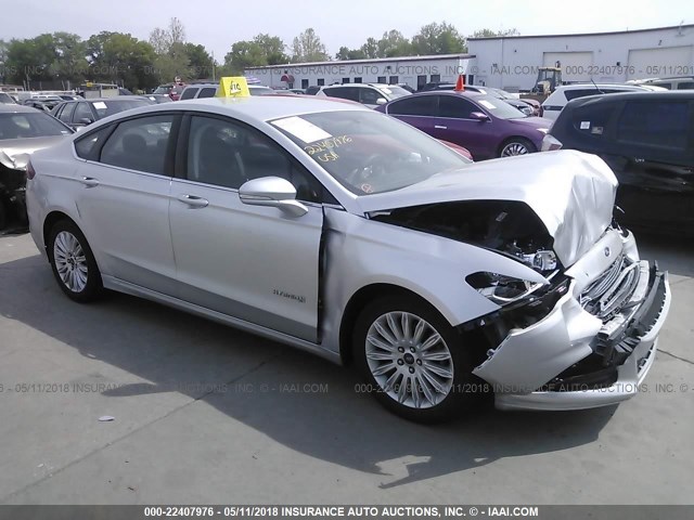 3FA6P0LU0DR244313 - 2013 FORD FUSION SE HYBRID SILVER photo 1