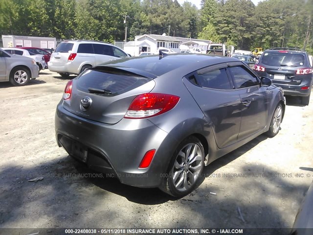 KMHTC6AD4CU061918 - 2012 HYUNDAI VELOSTER GRAY photo 4