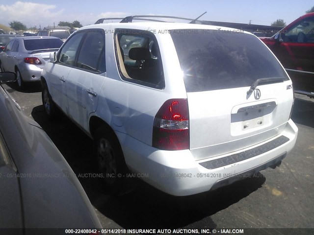 2HNYD18872H537738 - 2002 ACURA MDX TOURING WHITE photo 3