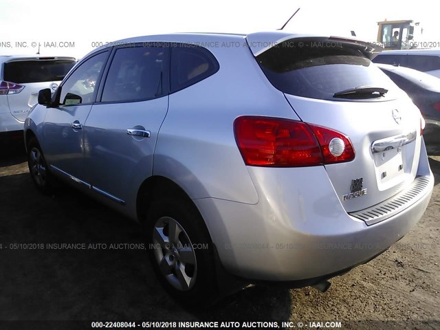 JN8AS5MT7BW188911 - 2011 NISSAN ROGUE S/SV/KROM SILVER photo 3