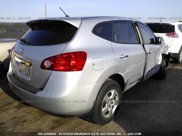 JN8AS5MT7BW188911 - 2011 NISSAN ROGUE S/SV/KROM SILVER photo 4