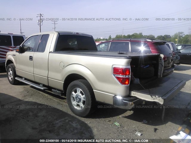 1FTEX1C85AFA70116 - 2010 FORD F150 SUPER CAB TAN photo 3