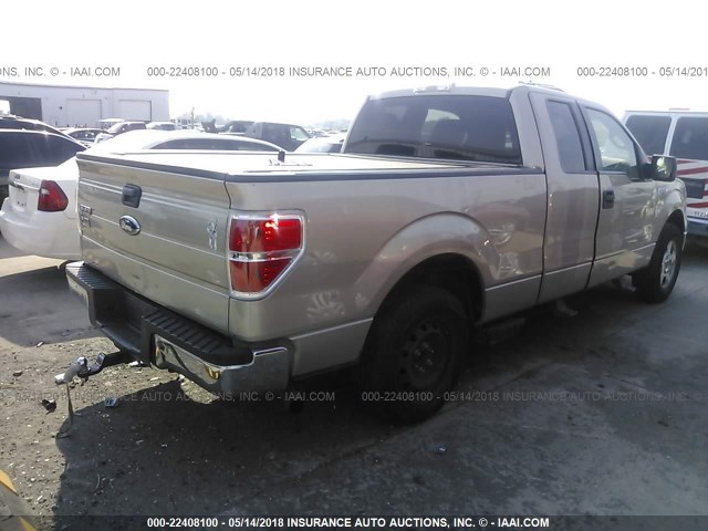 1FTEX1C85AFA70116 - 2010 FORD F150 SUPER CAB TAN photo 4