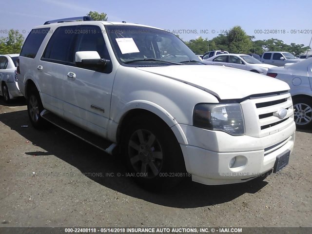 1FMFU19588LA13359 - 2008 FORD EXPEDITION LIMITED WHITE photo 1