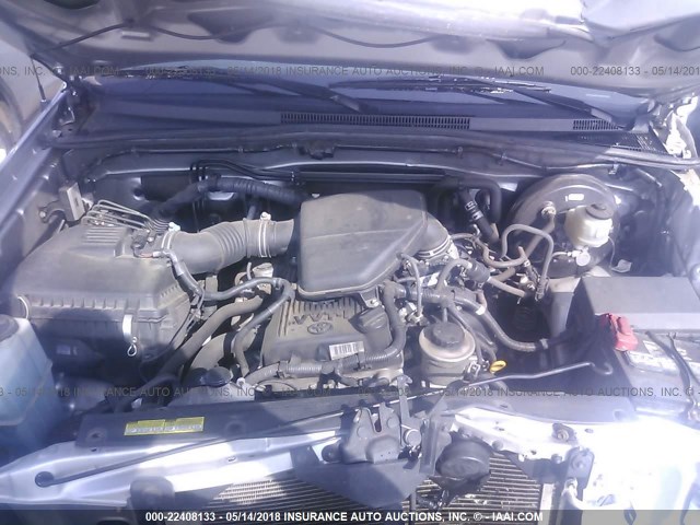 5TFTX4CNXCX019206 - 2012 TOYOTA TACOMA ACCESS CAB Күміс фото 10