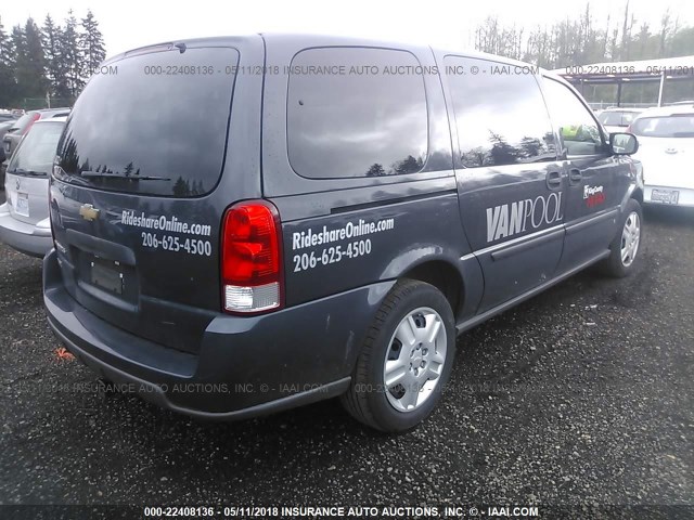 1GNDV23W68D200634 - 2008 CHEVROLET UPLANDER LS GRAY photo 4