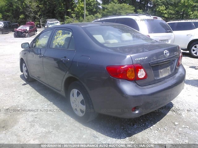 JTDBL40E799084569 - 2009 TOYOTA COROLLA LE/XLE GRAY photo 3