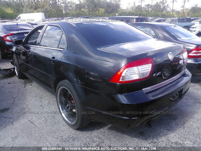 3MEHM07106R612258 - 2006 MERCURY MILAN BLACK photo 3