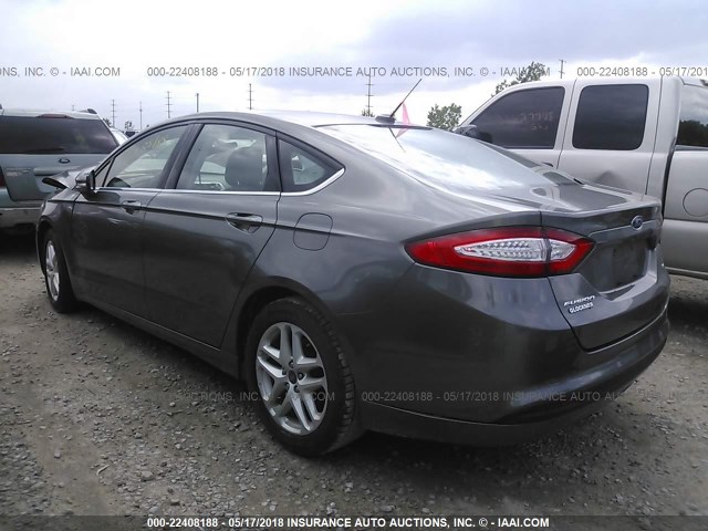 1FA6P0H71E5382157 - 2014 FORD FUSION SE GRAY photo 3