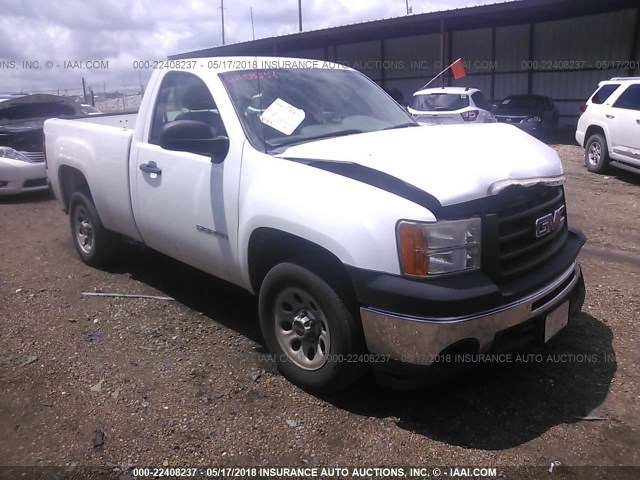 1GTPCTEX7AZ265301 - 2010 GMC SIERRA C1500 WHITE photo 1