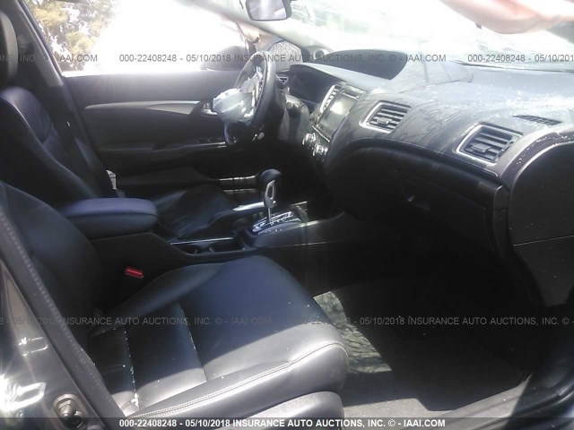 19XFB2F99FE234806 - 2015 HONDA CIVIC EXL GRAY photo 5