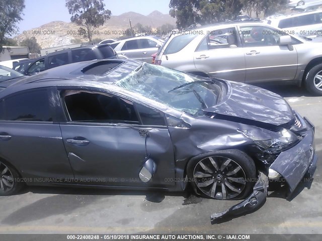 19XFB2F99FE234806 - 2015 HONDA CIVIC EXL GRAY photo 6