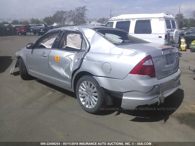 3FADP0L33AR130316 - 2010 FORD FUSION HYBRID SILVER photo 3