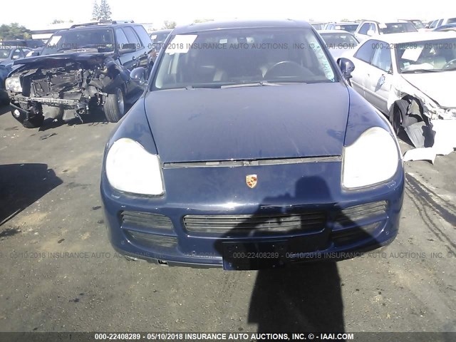 WP1AB29P44LA73868 - 2004 PORSCHE CAYENNE S BLUE photo 6