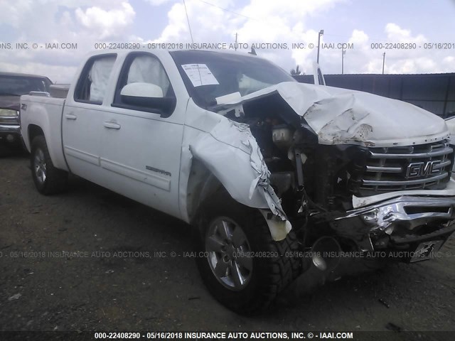 3GTP2WE34BG276050 - 2011 GMC SIERRA K1500 SLT WHITE photo 1