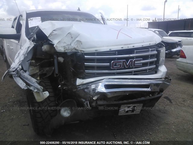 3GTP2WE34BG276050 - 2011 GMC SIERRA K1500 SLT WHITE photo 6