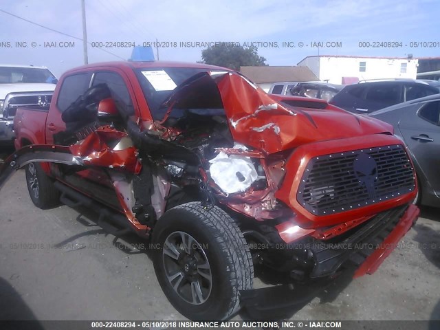 5TFAZ5CN5HX041547 - 2017 TOYOTA TACOMA DBL CAB/SR5/TRD SPORT/OR ORANGE photo 1