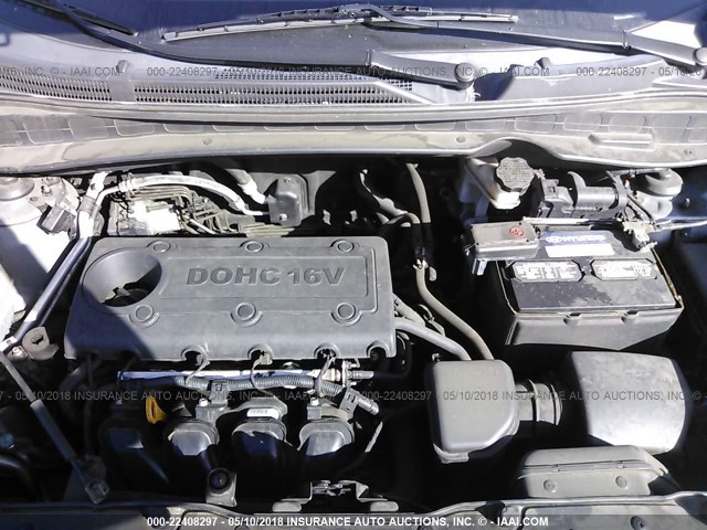 KM8JU3ACXAU012293 - 2010 HYUNDAI TUCSON GLS/LIMITED ვერცხლისფერი ფოტო 10