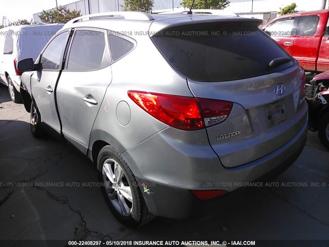 KM8JU3ACXAU012293 - 2010 HYUNDAI TUCSON GLS/LIMITED SILVER photo 3