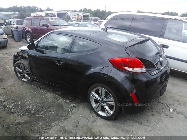 KMHTC6AD6CU054100 - 2012 HYUNDAI VELOSTER BLACK photo 3