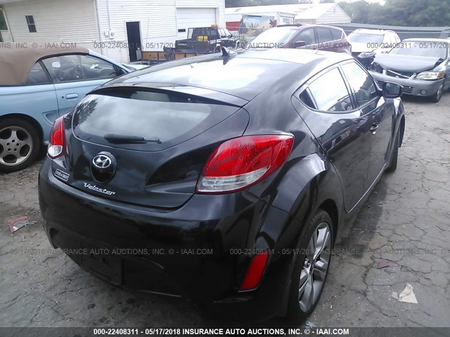 KMHTC6AD6CU054100 - 2012 HYUNDAI VELOSTER BLACK photo 4