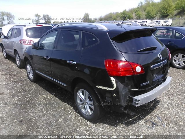 JN8AS5MV0CW715982 - 2012 NISSAN ROGUE S/SV BLACK photo 3