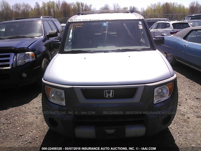 5J6YH28553L015601 - 2003 HONDA ELEMENT EX GRAY photo 6