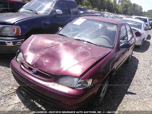 1NXBR12E0XZ140240 - 1999 TOYOTA COROLLA VE/CE/LE RED photo 2