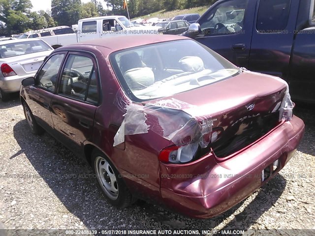 1NXBR12E0XZ140240 - 1999 TOYOTA COROLLA VE/CE/LE RED photo 3