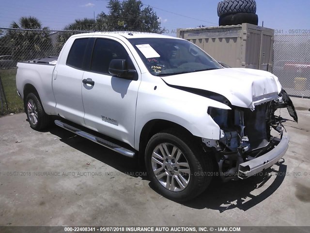 5TFRM5F15DX054562 - 2013 TOYOTA TUNDRA DOUBLE CAB SR5 WHITE photo 1
