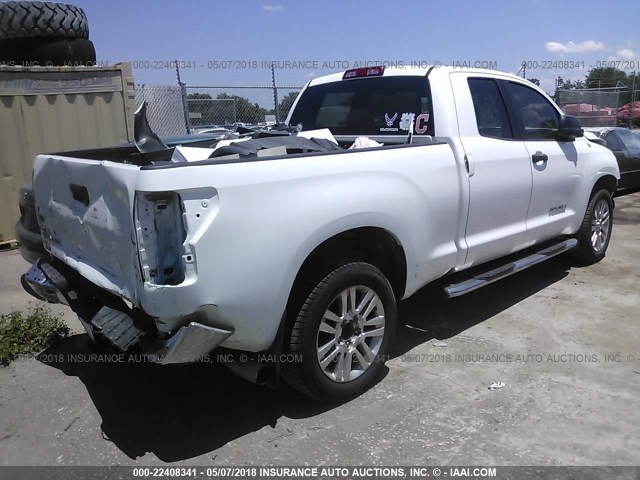 5TFRM5F15DX054562 - 2013 TOYOTA TUNDRA DOUBLE CAB SR5 WHITE photo 4