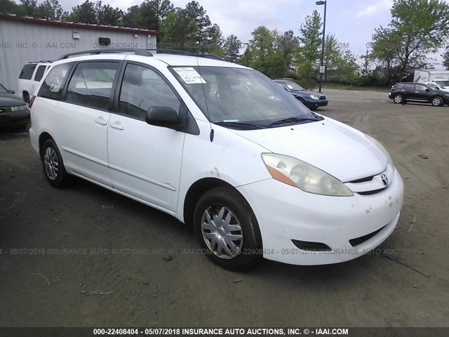 5TDZA23C36S512265 - 2006 TOYOTA SIENNA CE/LE WHITE photo 1