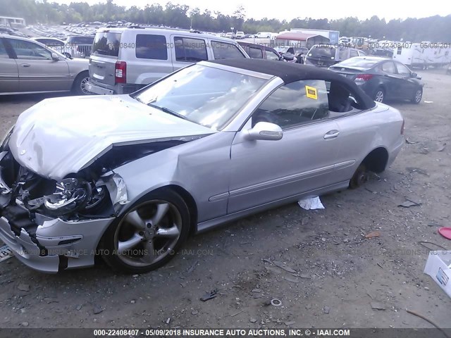 WDBTK65J75F135751 - 2005 MERCEDES-BENZ CLK 320 SILVER photo 2